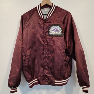 VTG Hartwell Sports Satin Jacket Colorado Rockies Baseball